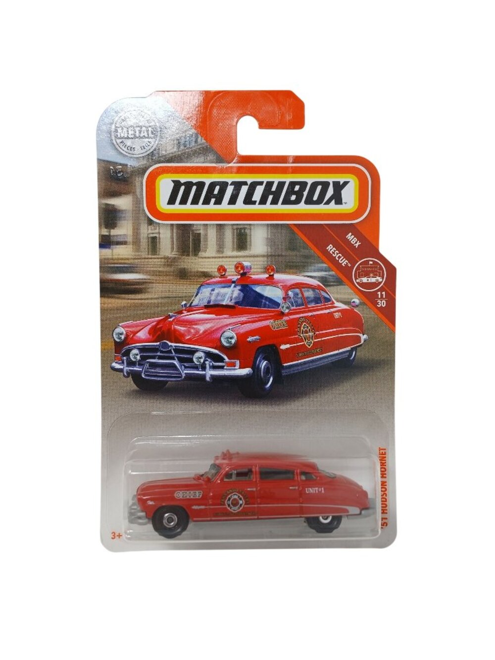 Matchbox MBX Rescue 51 Hudson Hornet Die-Cast Car MBX Rescue 11/30 Red #S-12